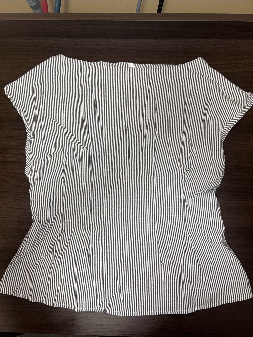 Striped Black & White Short Sleeve Women's Top